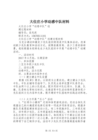 大位庄小学动感中队材料