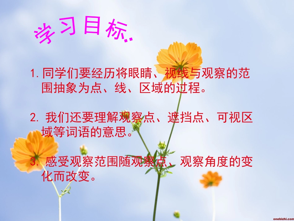 六年级数学上册八观察物体2观察的范围课件_第2页