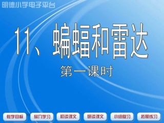 蝙蝠和雷达第一课时