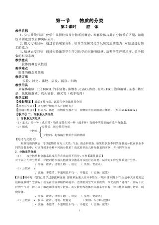 新课标胶体教学案上课