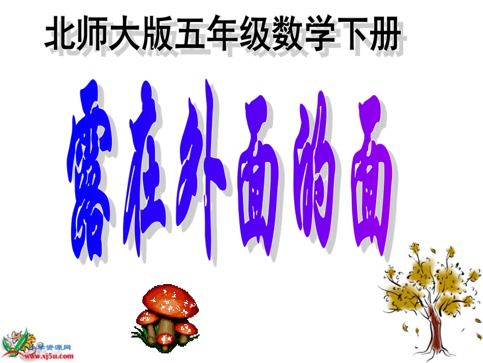 北师大版数学五年级下册《露在外面的面》PPT课件_第1页