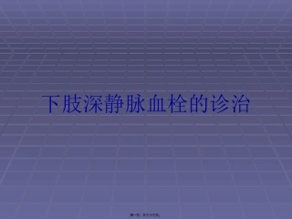 下肢深静脉血栓资料