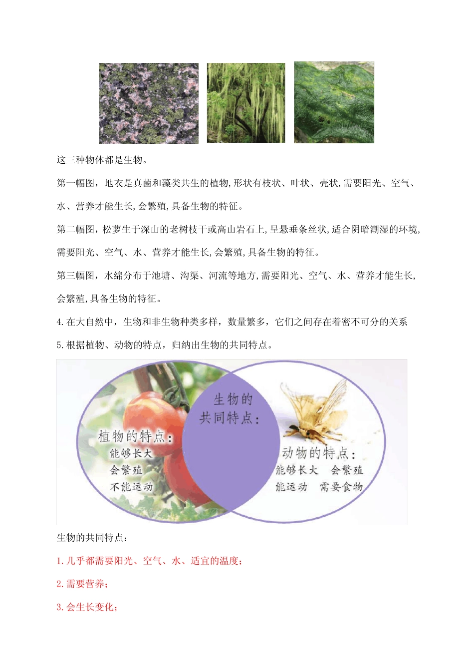 2021新苏教版四年级下册科学15.生物与非生物 知识点整理 _第2页