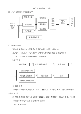 电气部分安装施工方案