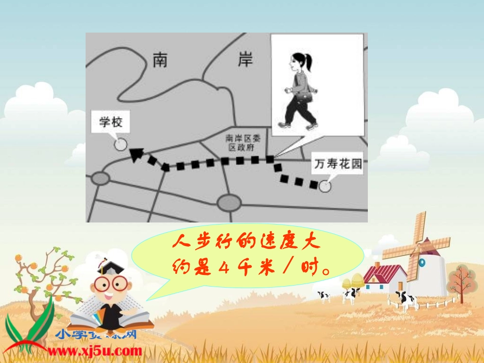 北师大版数学四年级上册《路程、时间与速度》PPT课件之四_第3页