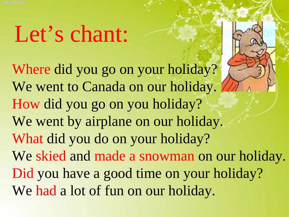 六年级英语下册《Unit4Myholiday》PPT课件（人教PEP）_第3页