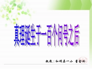 真理诞生于一百个问号之后课件二（PPT）