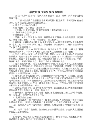 红领巾监督岗检查细则
