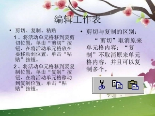 信息技术《编辑工作表》