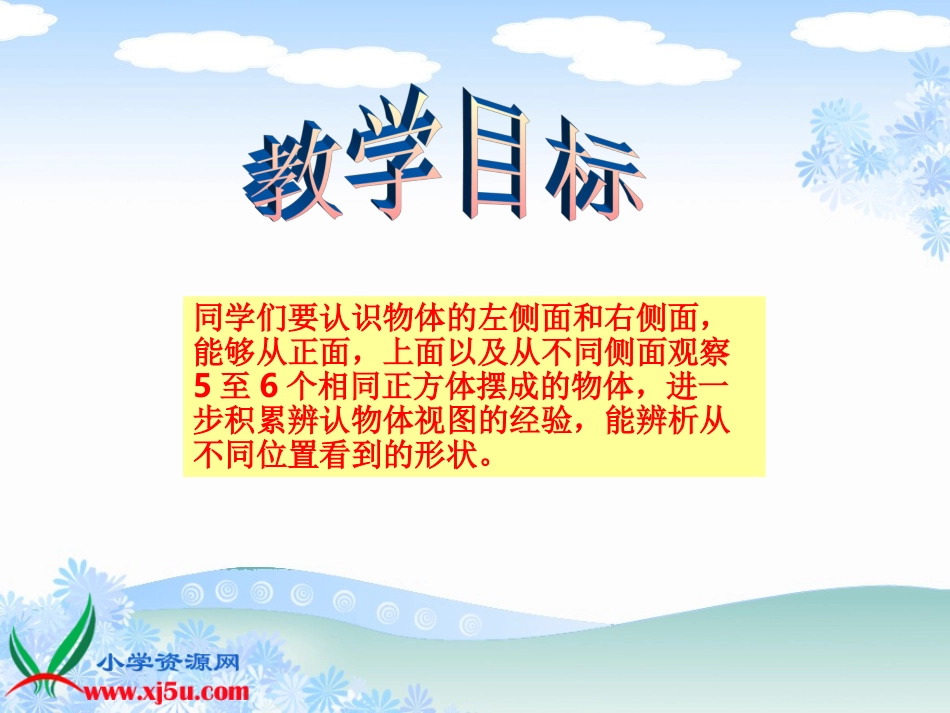 苏教版数学四年级上册《观察物体复习》课件_第2页