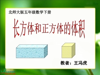 数学五年级下册《长方体的体积》(2)