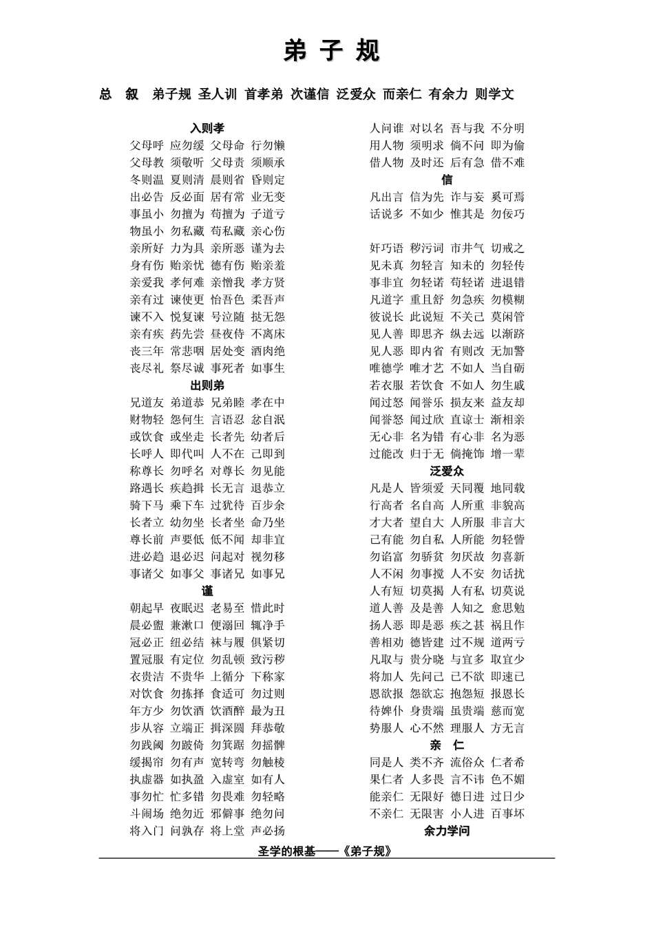 弟子规全文及解释【精简完美打印版】_第1页