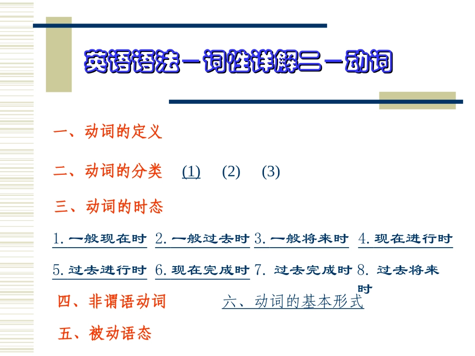 英语语法词性详解二-动词_第1页