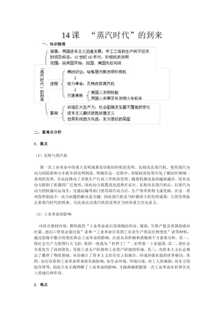教案蒸汽时代的到来