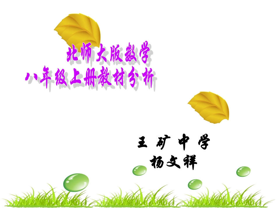 杨文祥说教材课件_第1页