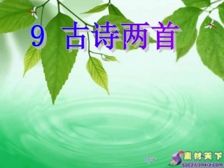 9古诗两首1