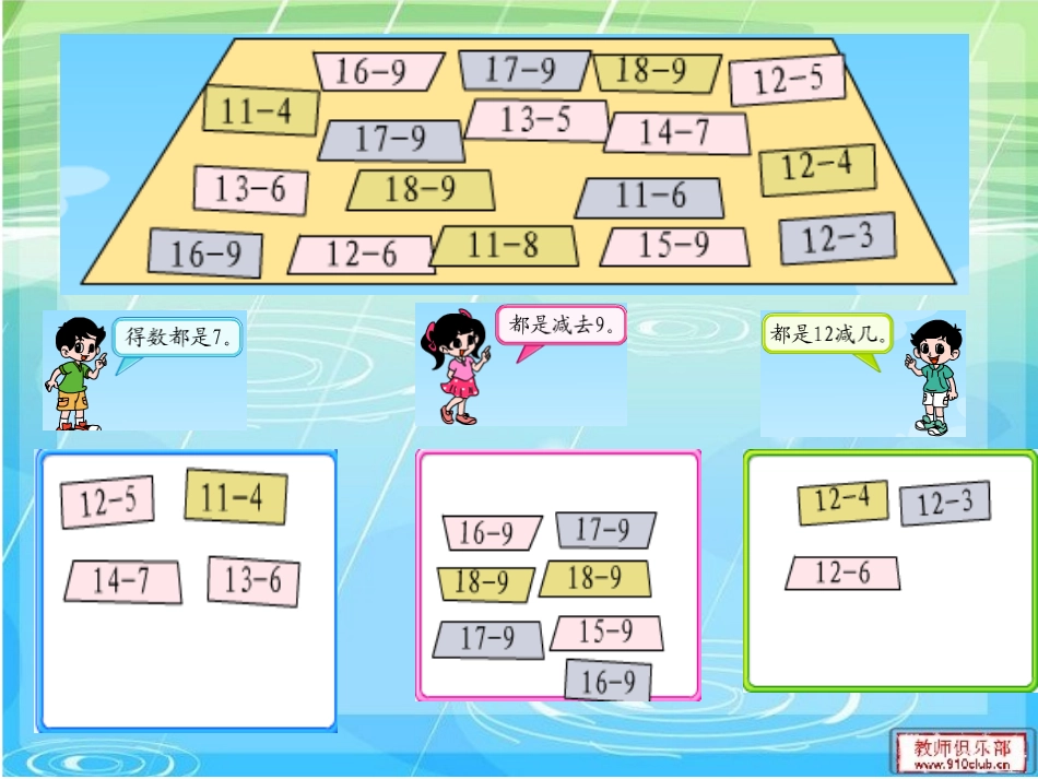 新北师大版一年级下册数学_做个减法表_第2页