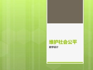 维护社会公平
