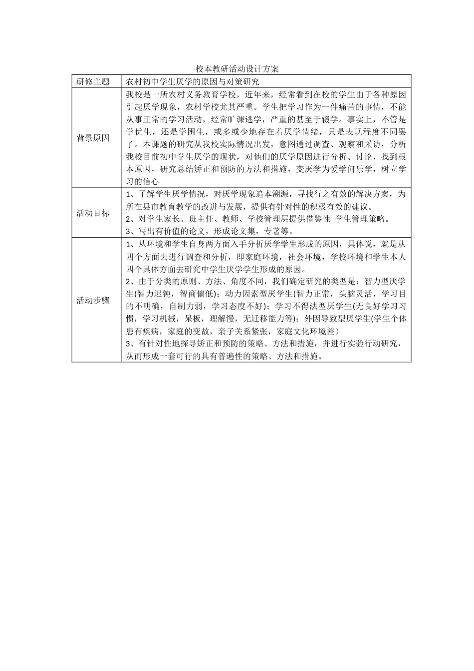 校本教研设计方案_第1页