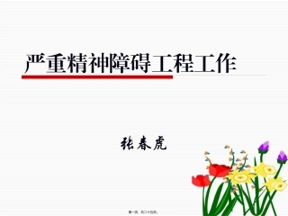 严重精神障碍