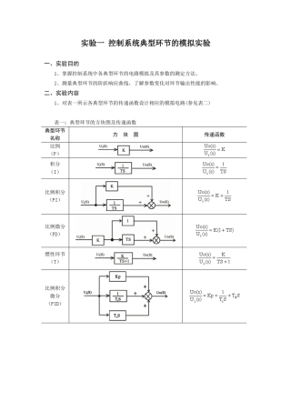 天津工业大学自动控制原理实验讲义 