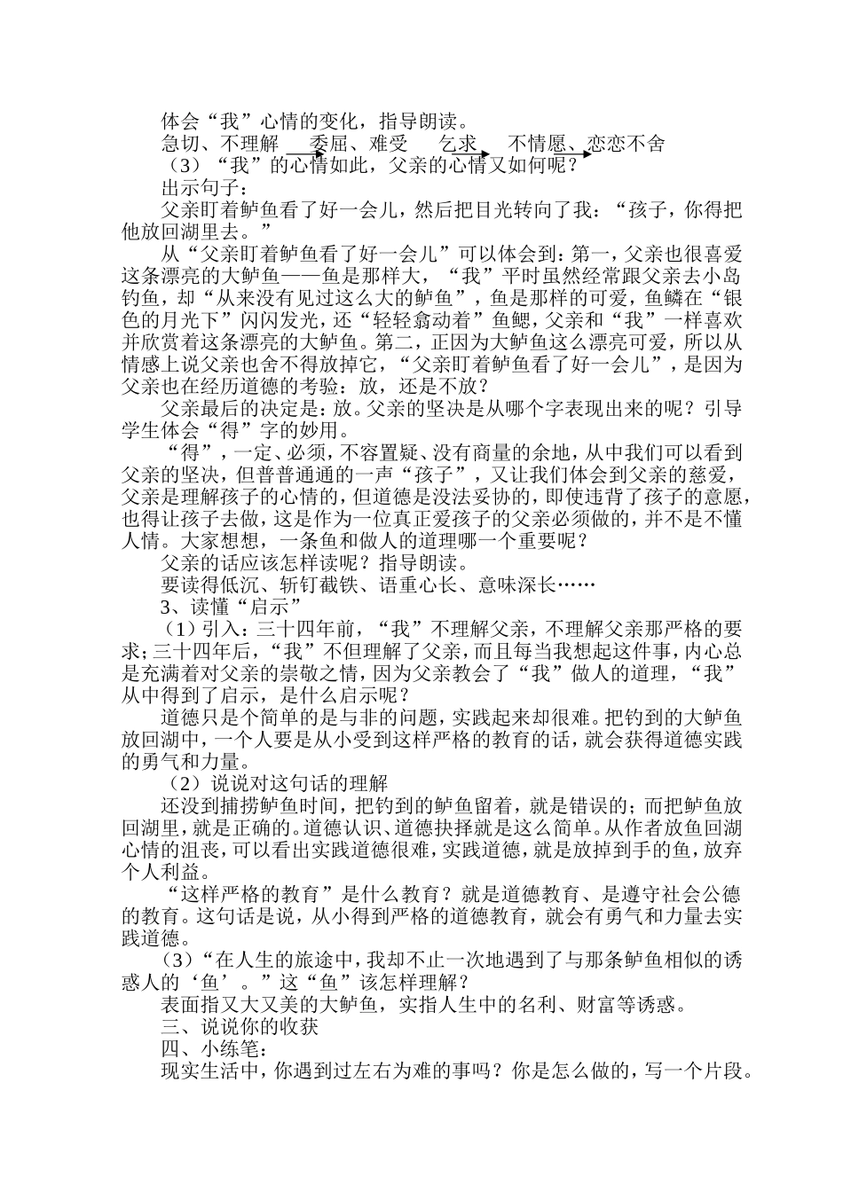 钓鱼的启示教案_第2页