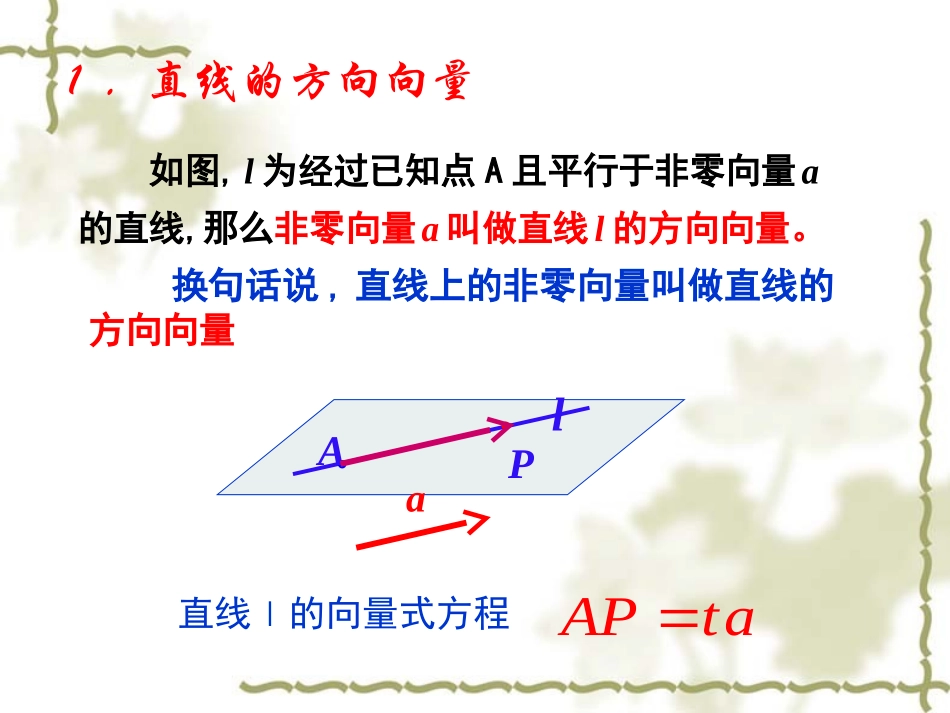 立体几何中的向量方法方向向量与法向量_第3页