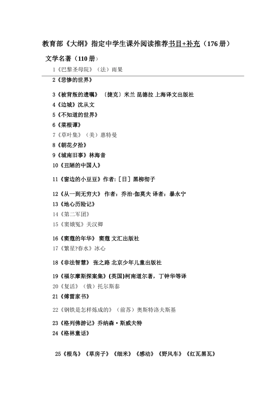 教育部推荐书目补充_第1页