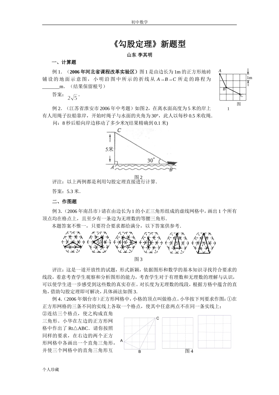 初中数学《勾股定理》新题型_第1页