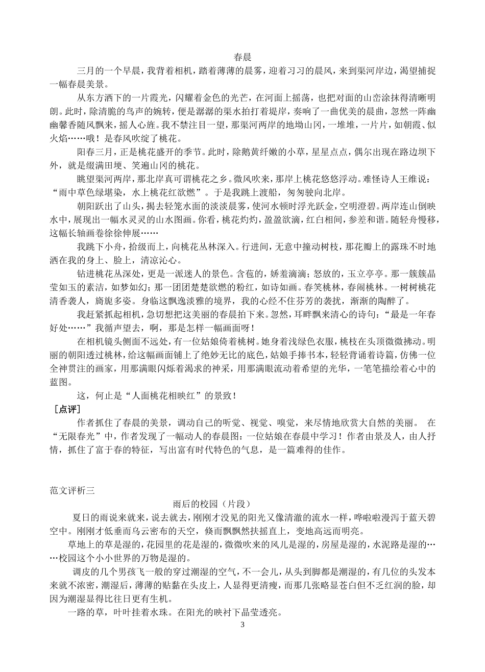 作文：多角度描写景物_第3页