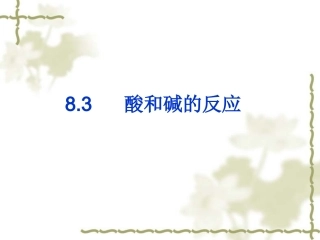 酸和碱的反应