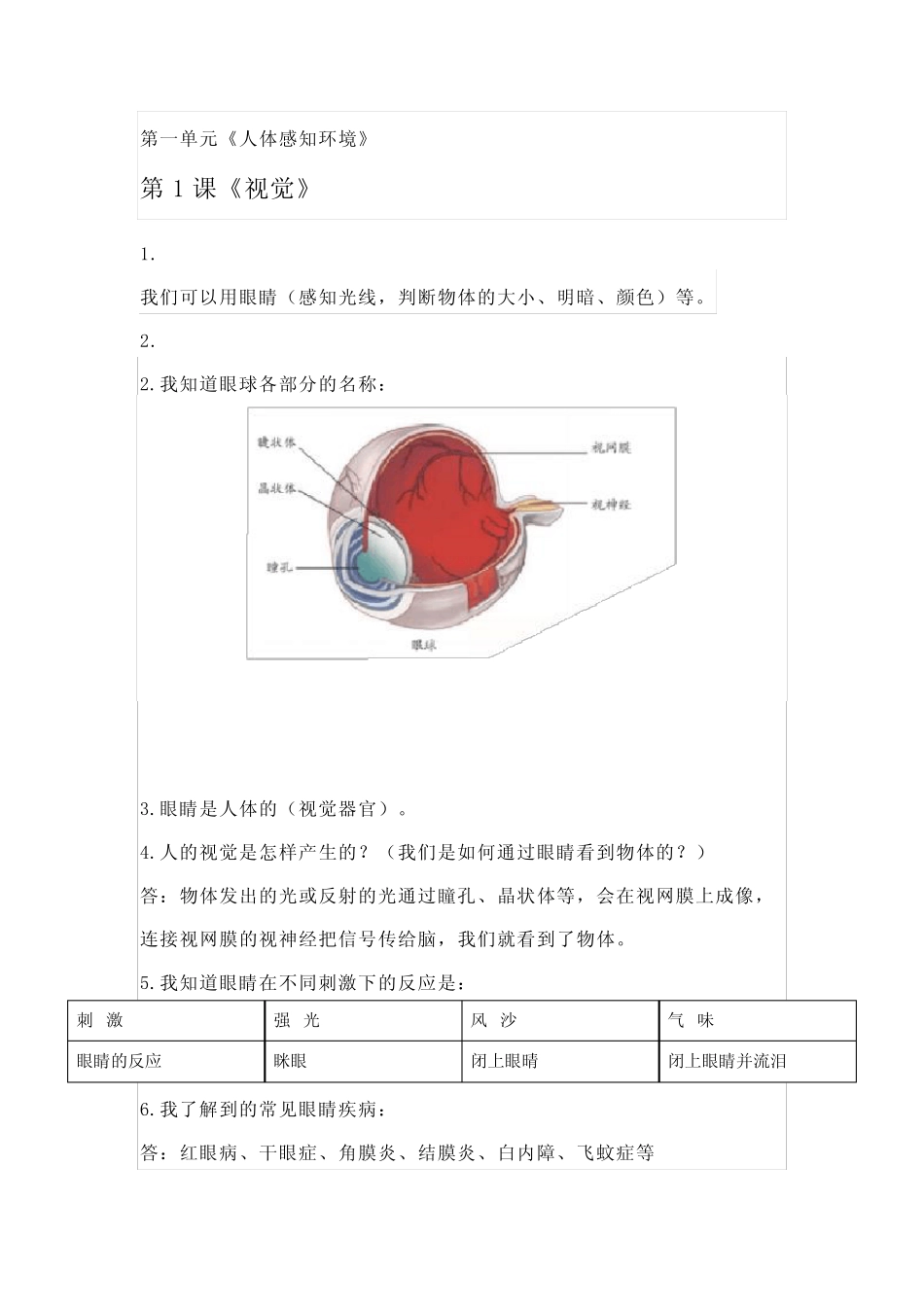 2023青岛版(六三制)六年级科学下册知识点 _第1页