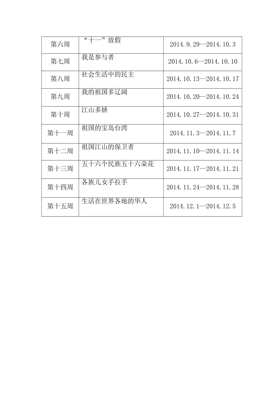 五年级上册品德与生活教学计划_第3页