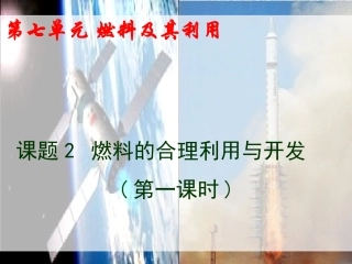 燃料的合理利用与开发(第一课时)