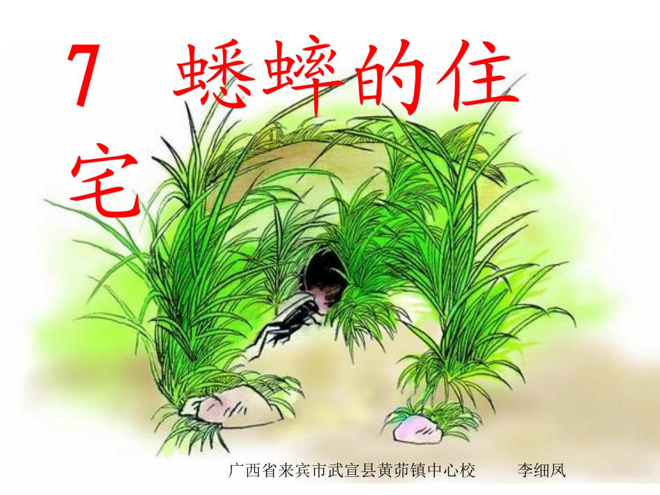 《蟋蟀的住宅》第二课时教学课件_第1页
