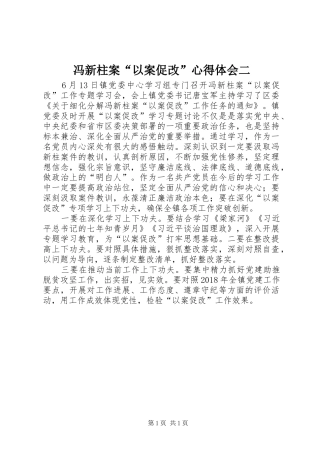 冯新柱案“以案促改”心得体会二