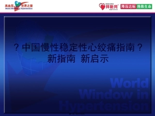 中国稳定性心绞痛指南带来的启示+解说词-final