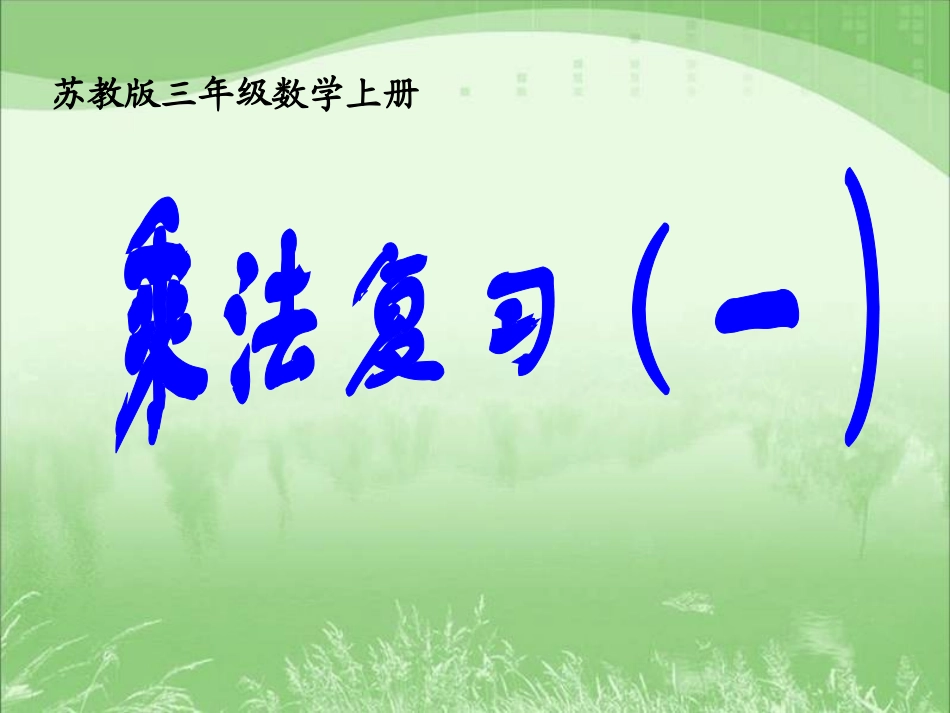 乘法复习课件_第1页