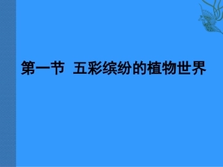 八年级生物下册222_五彩缤纷的植物世界(课件)苏教版