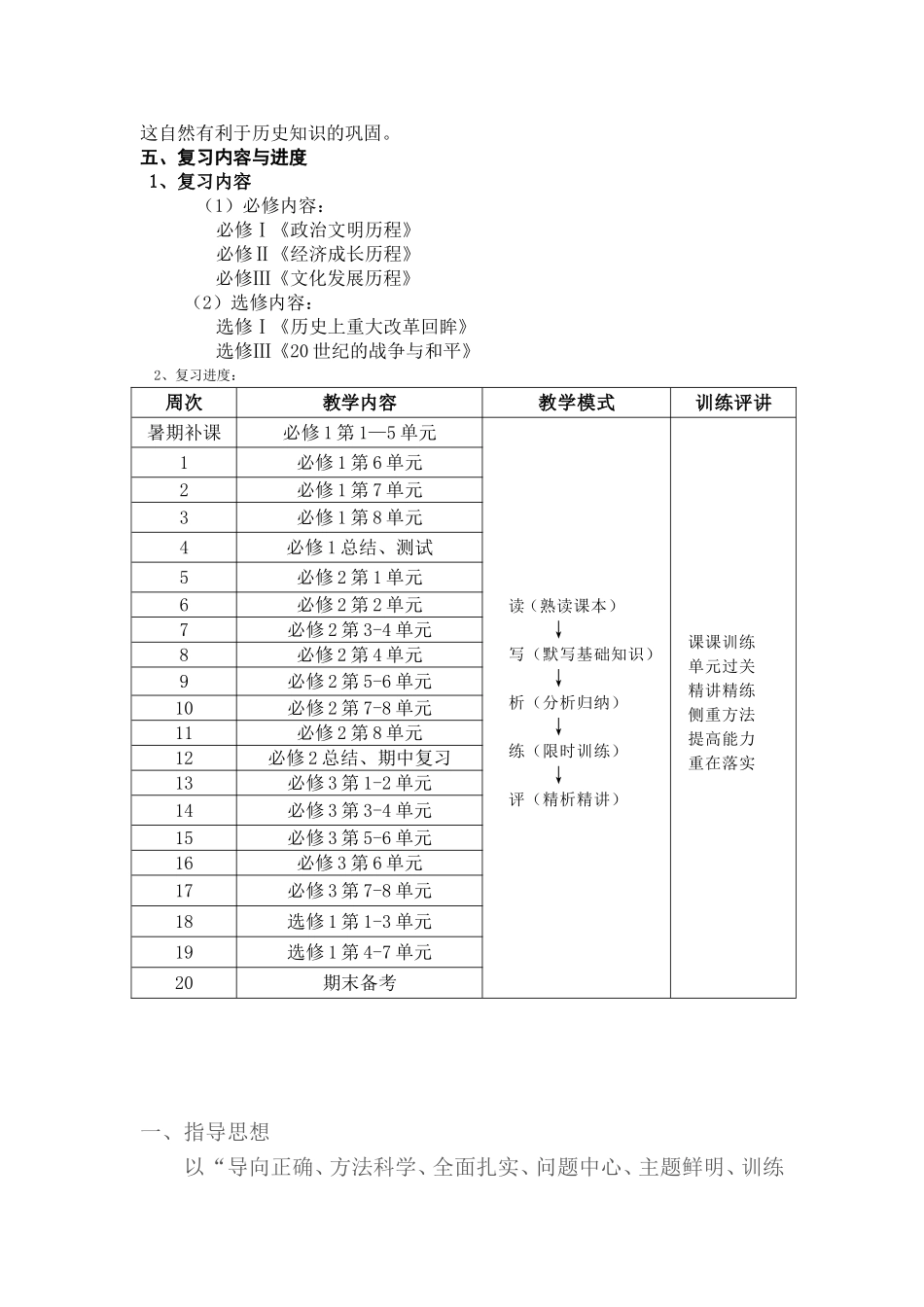 2014届高三历史备课组一轮复习计划_第3页
