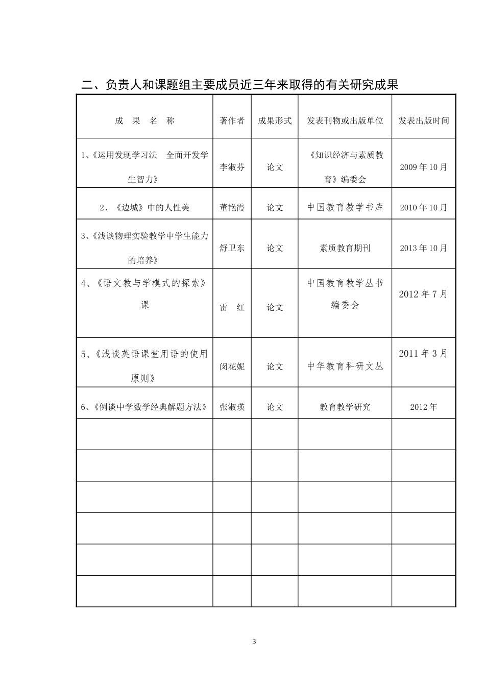 中学课堂教学有效反馈课题研究_第3页