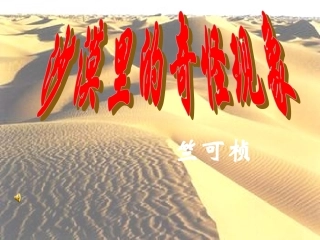 沙漠里的奇怪现象