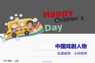 中国戏剧人物儿童画