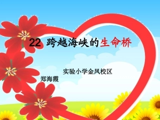 郑海霞《跨越海峡的生命桥》课件