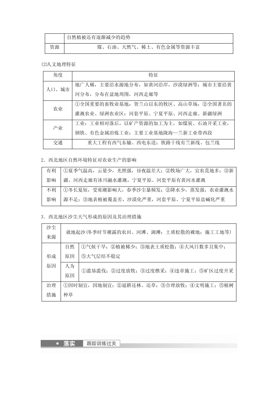 2023年高考地理一轮复习(新人教版) 第5部分 第2章 第2讲 课时95 西北_第2页