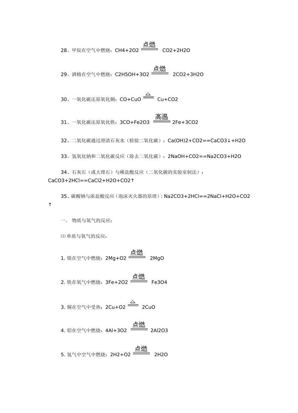 初中化学方程式大全_第3页