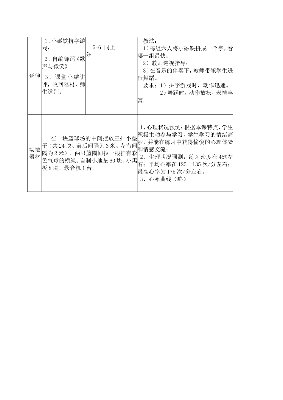 四年级体育《两头翘》教案_第3页