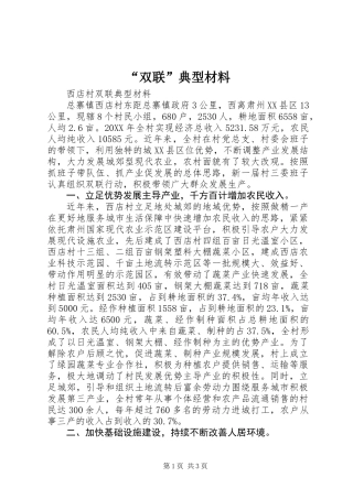 “双联”典型材料