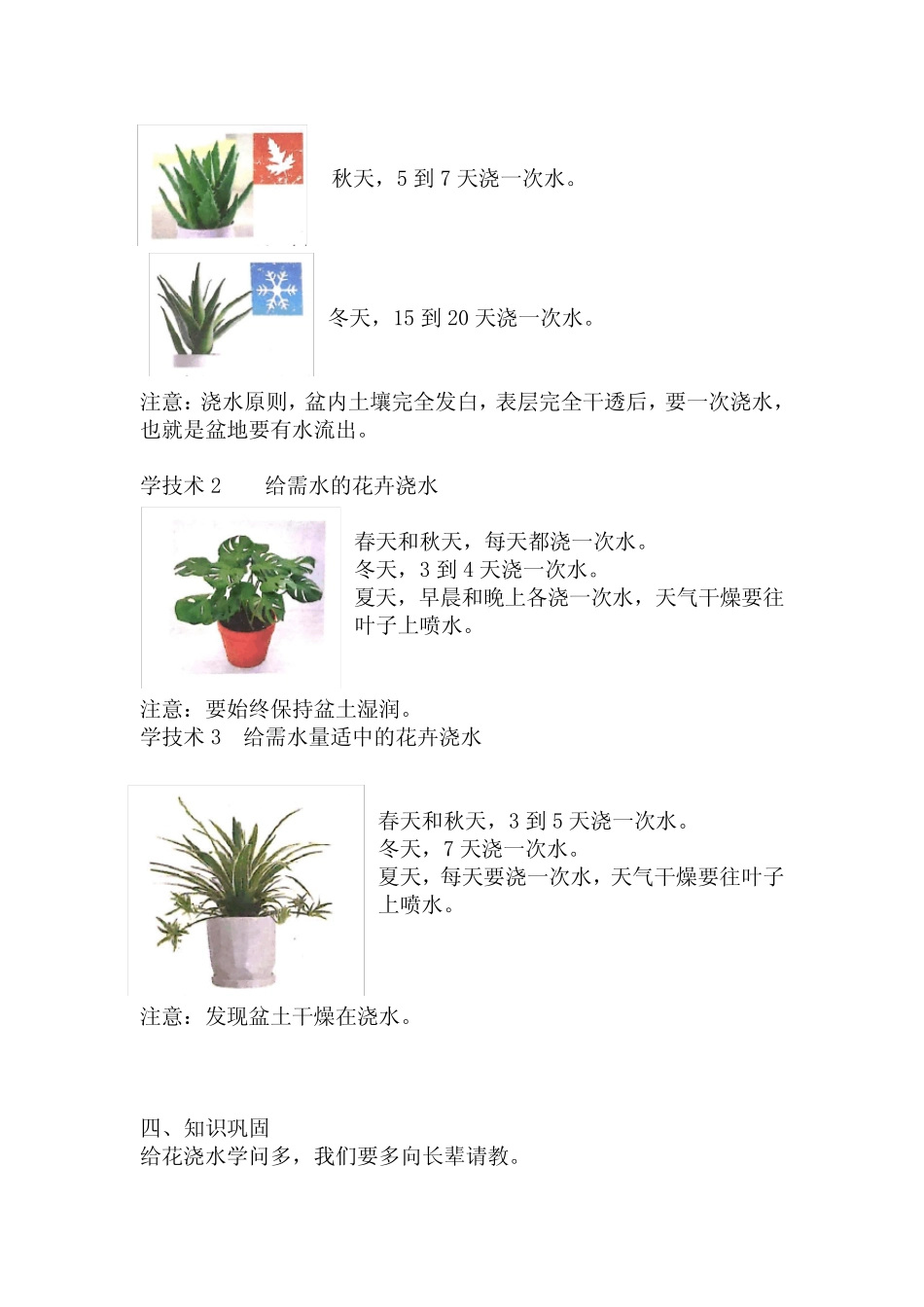 2020版劳动实践河北科学技术出版社一年级下册我给小花来浇水教案_第2页