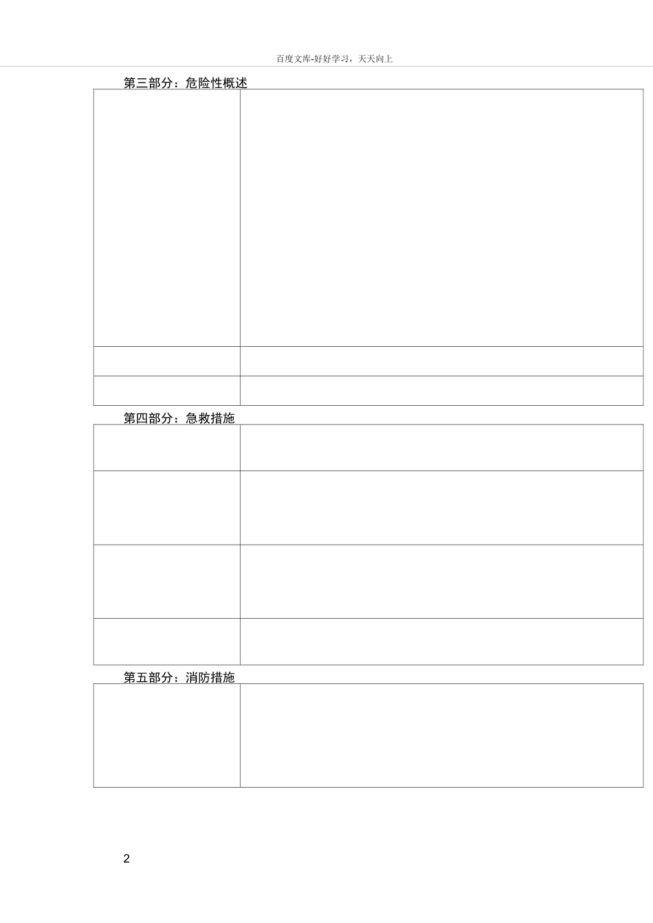 危险化学品安全技术说明书(MSDS)—汽油_第2页